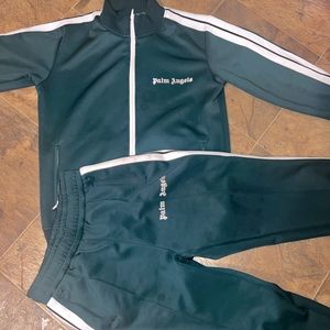 PALM ANGELS TRACK SUIT DARK GREEN MENS MEDIUM.